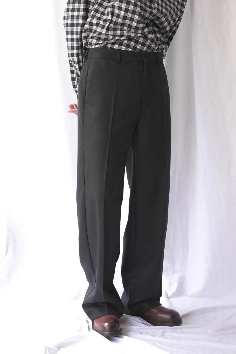 JEON TROUSER / FINE BLACK WOOL