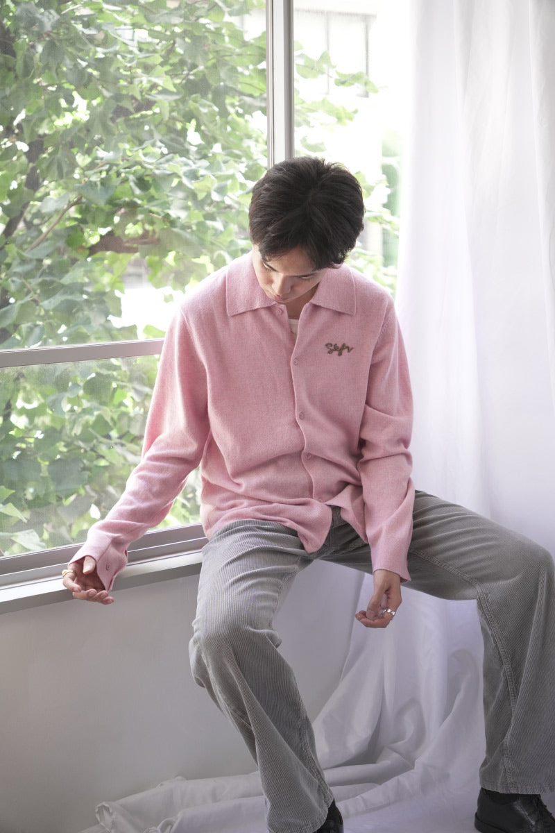 KNITTED SHIRT / DARK PINK