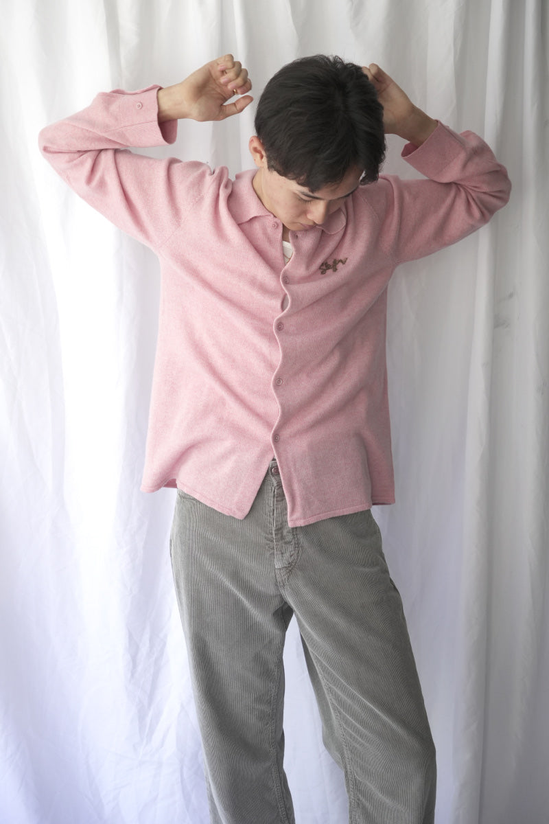KNITTED SHIRT / DARK PINK