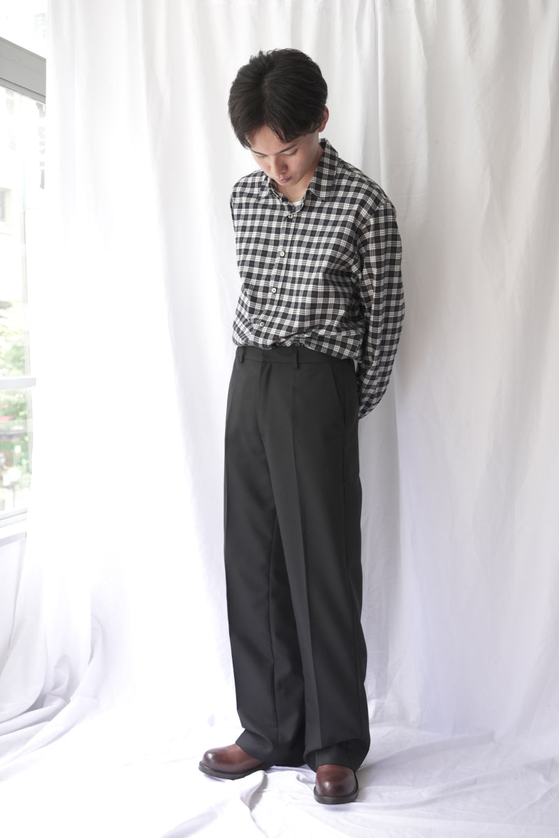 JEON TROUSER / FINE BLACK WOOL