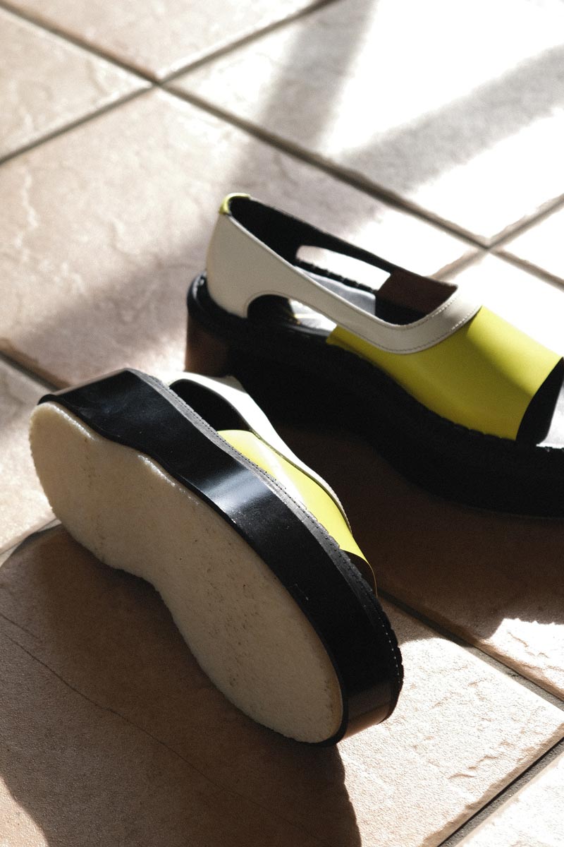 TYPE 201 SANDAL RUBBER SOLE / IVORY LEMON [50%OFF]