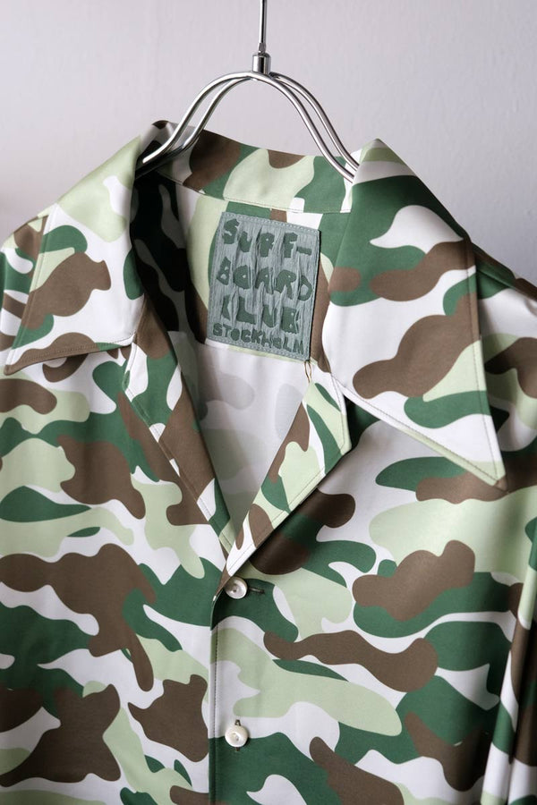 HARVEST OPNEN COLLAR SHIRT / GREEN CAMO [50%OFF]