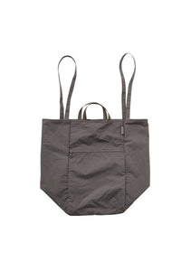 SPLIT YARN ZIPPY TOTE (L) / GRAY