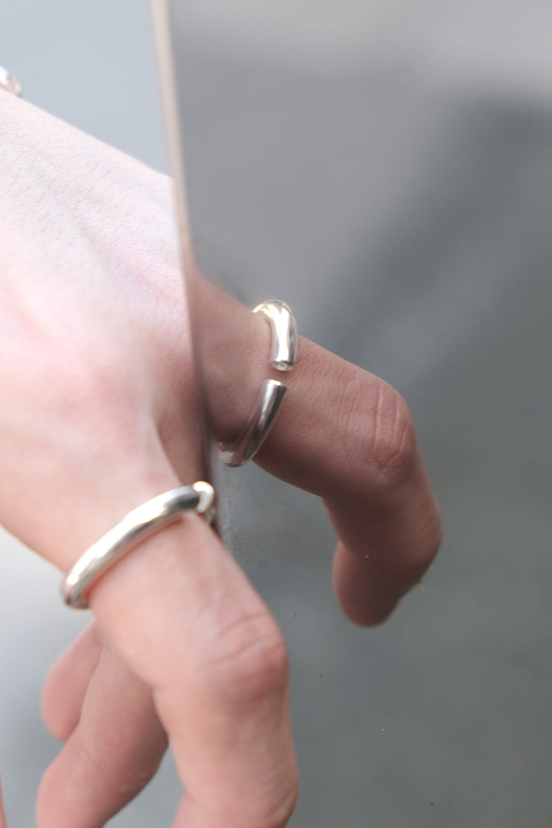 ALMOST RING THICK / POLISHED SILVER