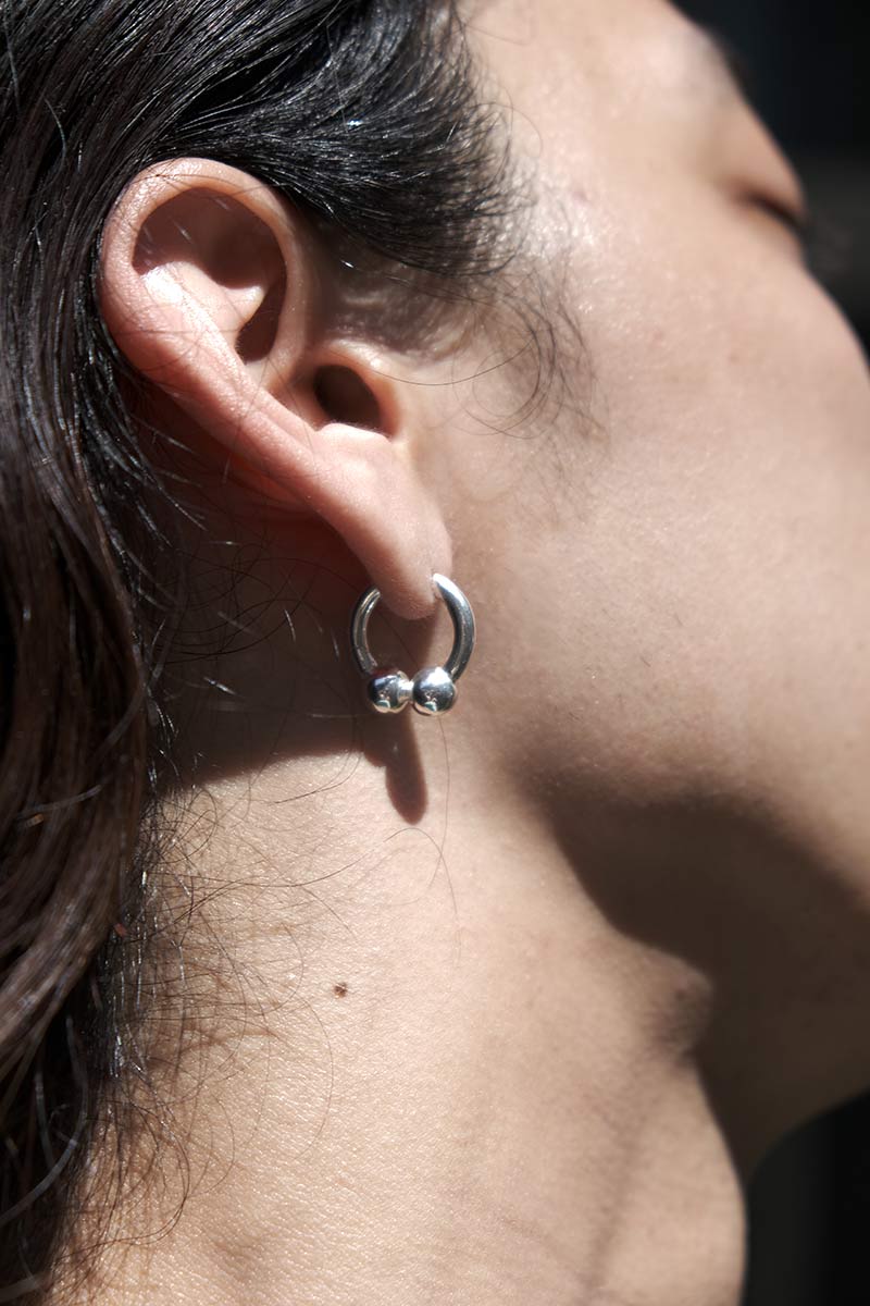 ALL BLUES | PEARL EARRINGS TWO SMALL SINGLE / POLISHED