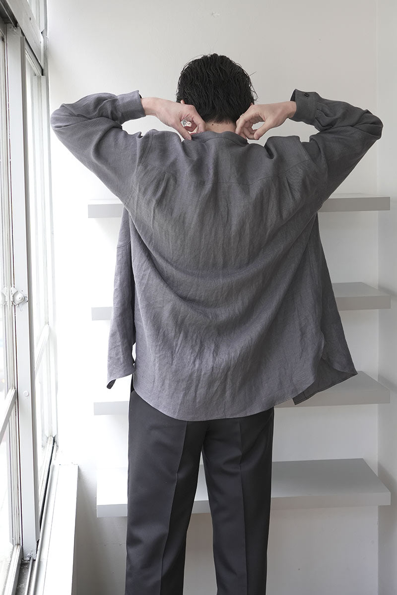 RAF SHIRT LIMEN HEMP TWILL / PLATINUM GREY [고베점]