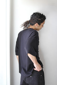 AILE SUPIMA SMOOTH S/S POCKET T-SHIRT / FADE BLACK