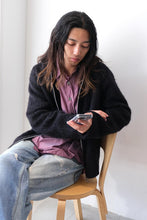画像をギャラリービューアに読み込む, FULL ZIP HOOD / BLACK HAIRY WOOL