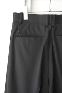 SUPER140 3TUCK BAGGY TROUSERS .14 / BLACK