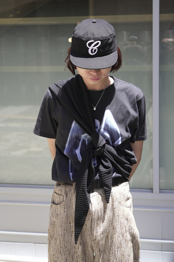 VINTAGE FLAT TOP CASUAL BASEBALL CAP / BLACK