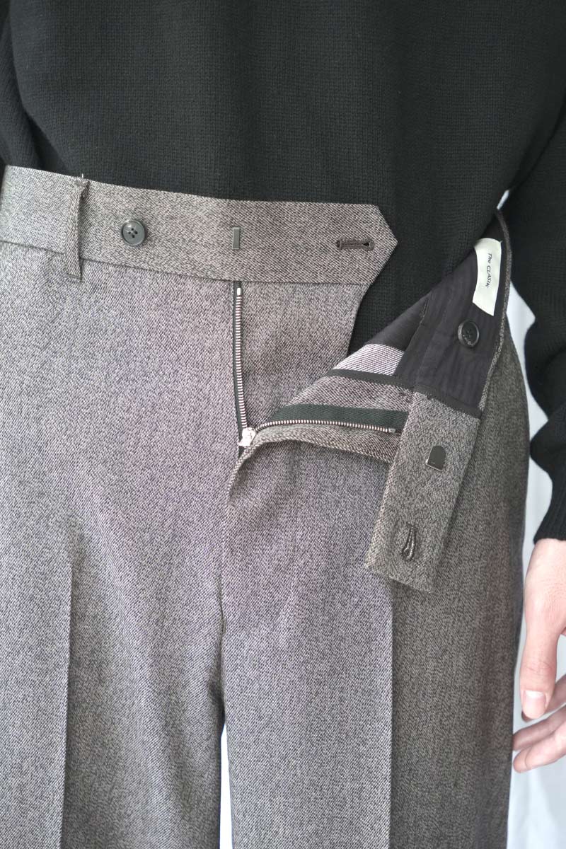 WIDE LEG TAILORED TROUSER DENIM GABADINE / BROWN [Kobe store][Arriving 26AW]