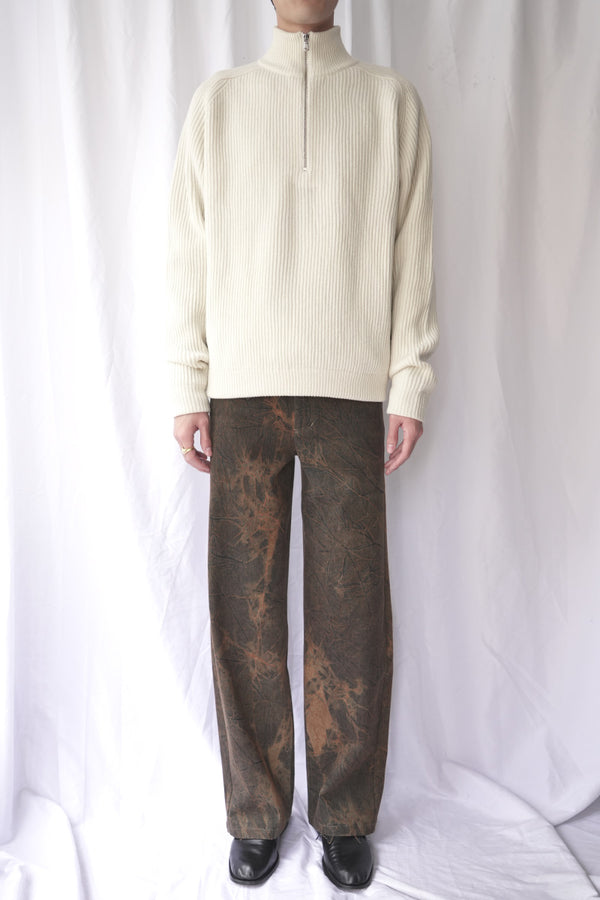 SPORTS JACKET WASHED WOOL GABARDINE / BROWN [Kobe store]