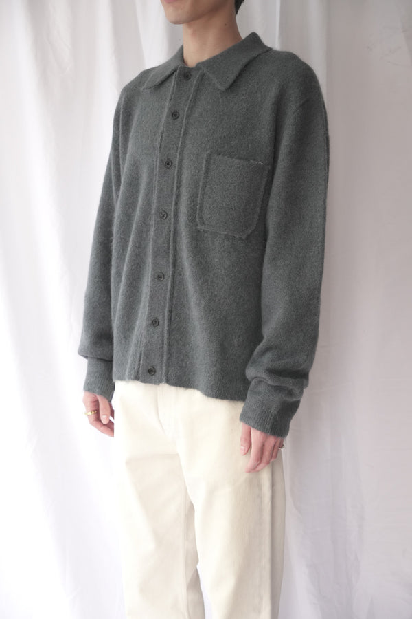 SLIM ZIP LONGSLEEVE / OBSIDIAN DEPYH WOOLCOSE RIDGE [Arriving Fall/Winter 2026]