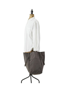 SPLIT YARN ZIPPY TOTE (L) / GRAY