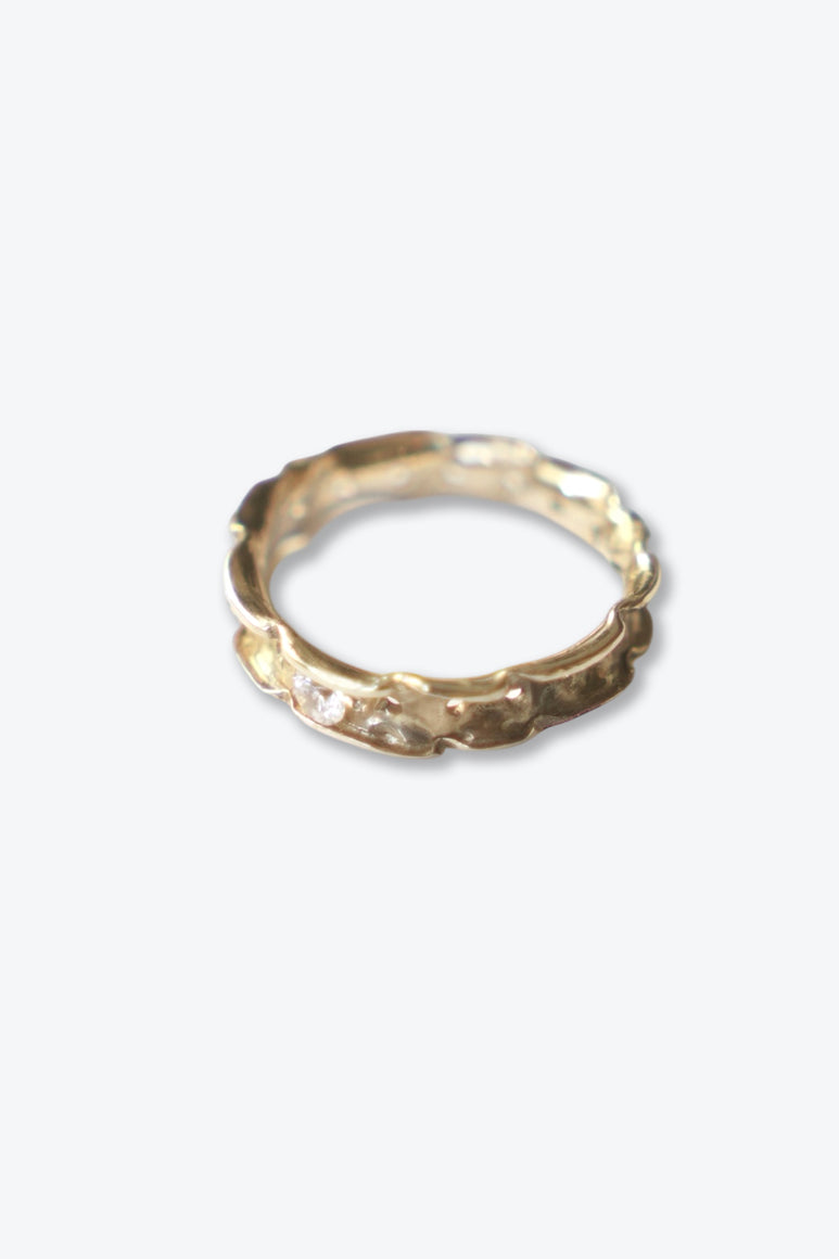 14K GOLD RING w/STONE 2G / GOLD