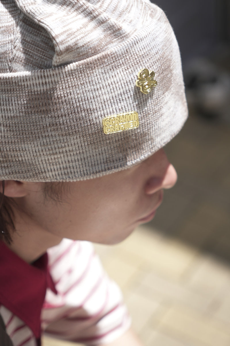 MULTI-WAY 3EAR KNIT BEANIE / MOCHA MARLED