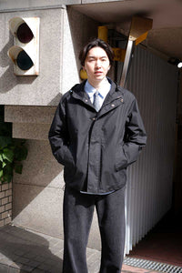 RAIN JACKET WAXED COTTON / BLACK [神戸店]