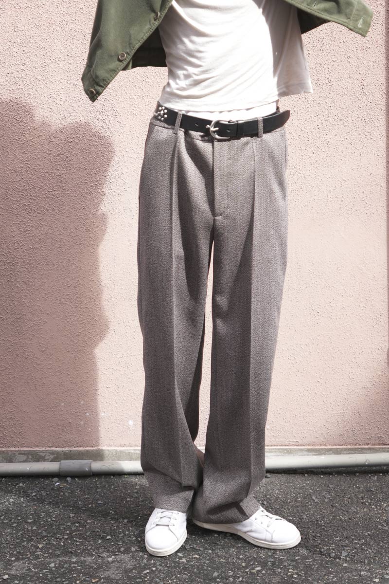 TAILORED TROUSER / DARK BEIGE MELANGE