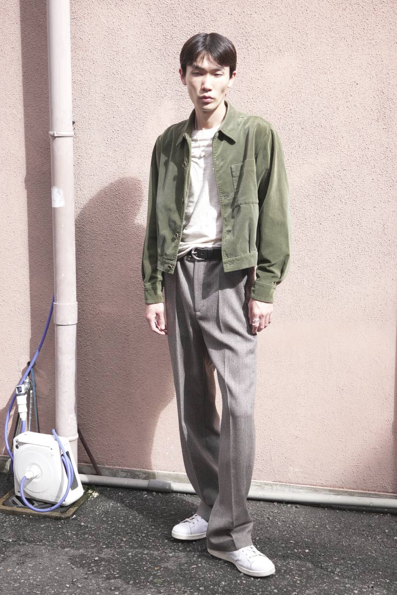 TAILORED TROUSER / DARK BEIGE MELANGE