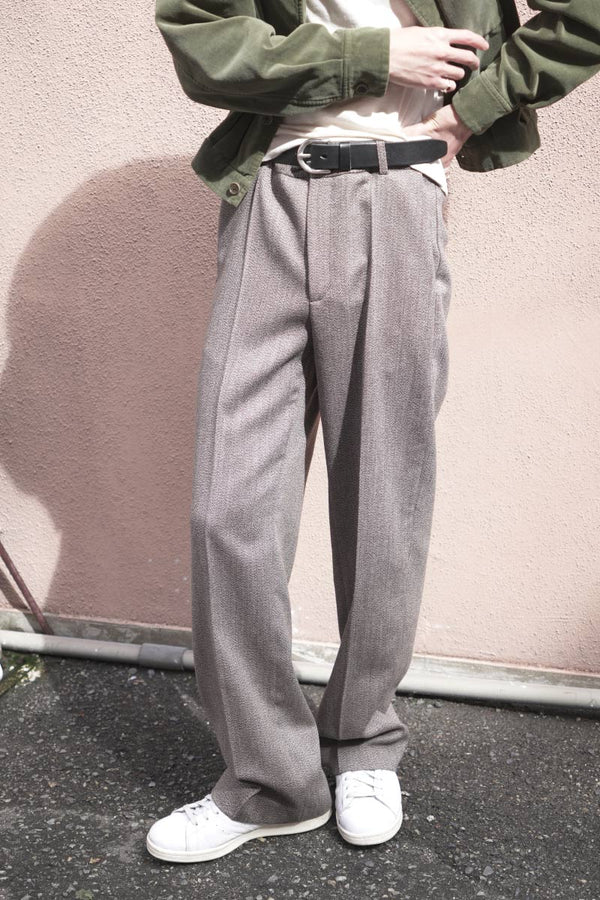 TAILORED TROUSER / DARK BEIGE MELANGE