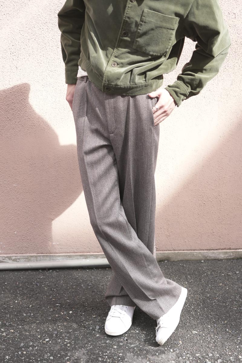 TAILORED TROUSER / DARK BEIGE MELANGE