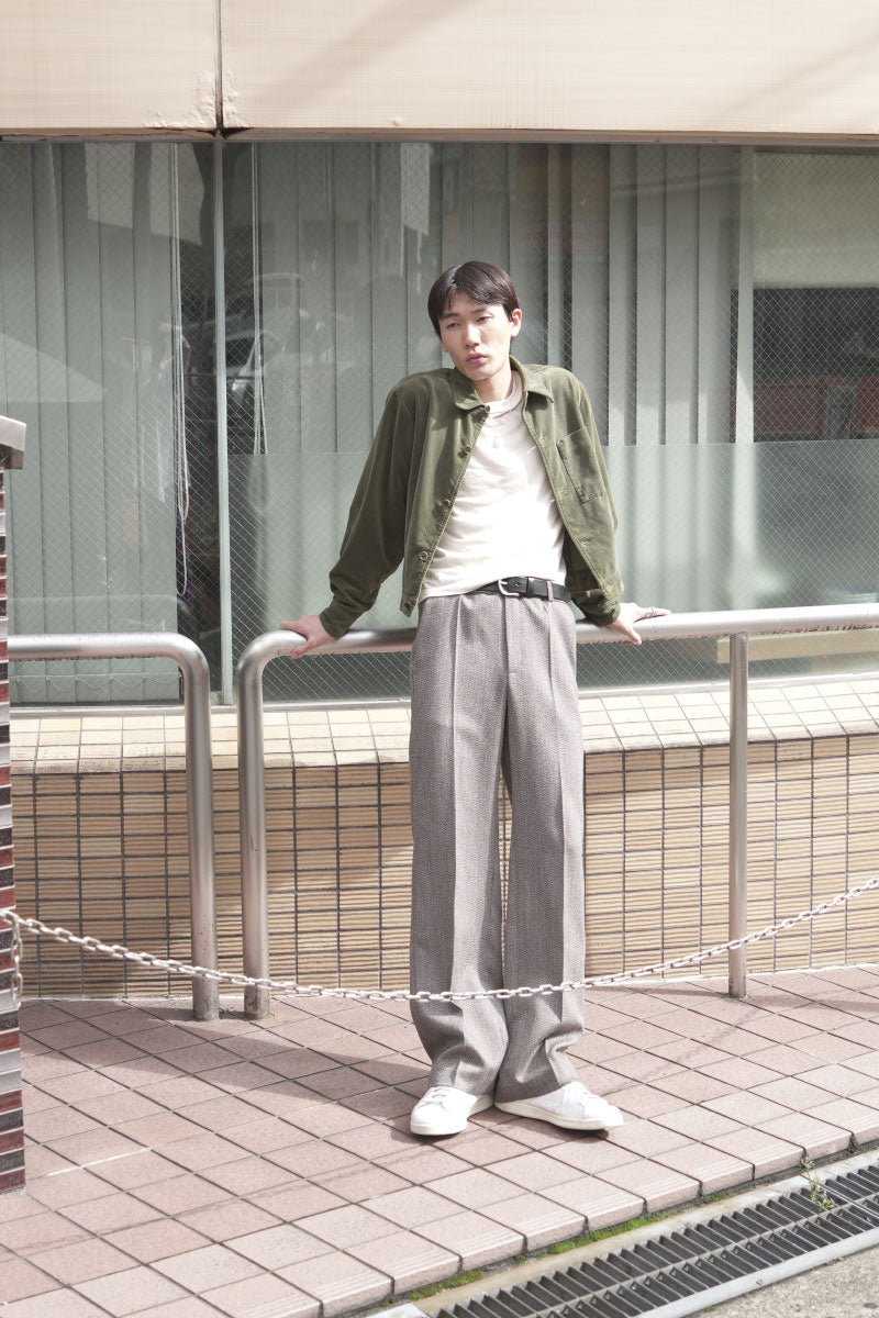 TAILORED TROUSER / DARK BEIGE MELANGE