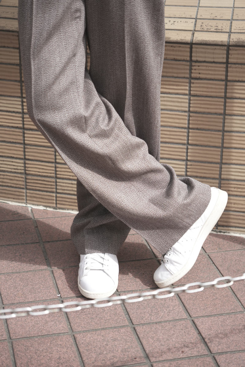 TAILORED TROUSER / DARK BEIGE MELANGE