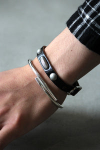 SUPER SLIM BRACELET / DEEP BLACK LEATHER