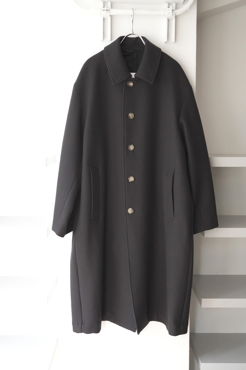 THE CLASIK | SPLIT RAGLAN MAC W/S/C MELTON / DK.BROWN ウール