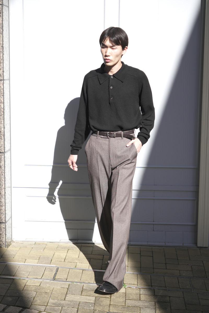 와이드 레그 진 코튼 실크 데님 / 인디고