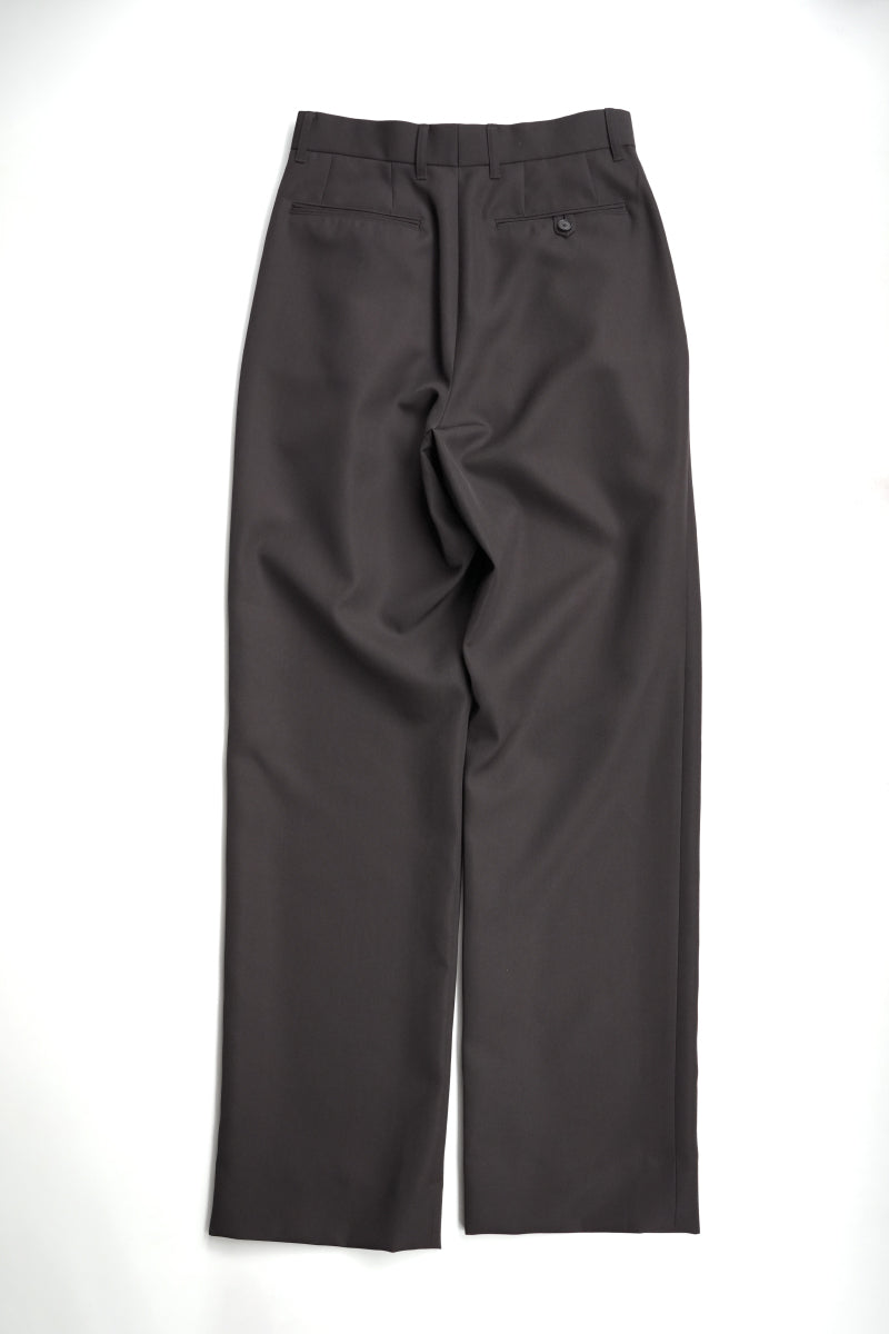 2 PLEATS TROUSER LAMBS WOOL FLANNEL / STONE [Kobe store]