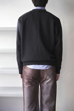 画像をギャラリービューアに読み込む, ZIP CREW NECK CARDIGAN LAMS WOOL PALIN KNITTED / NAVY