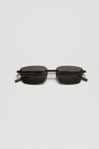 RIMLESS CUBIC SUNGLASSES / BLACK