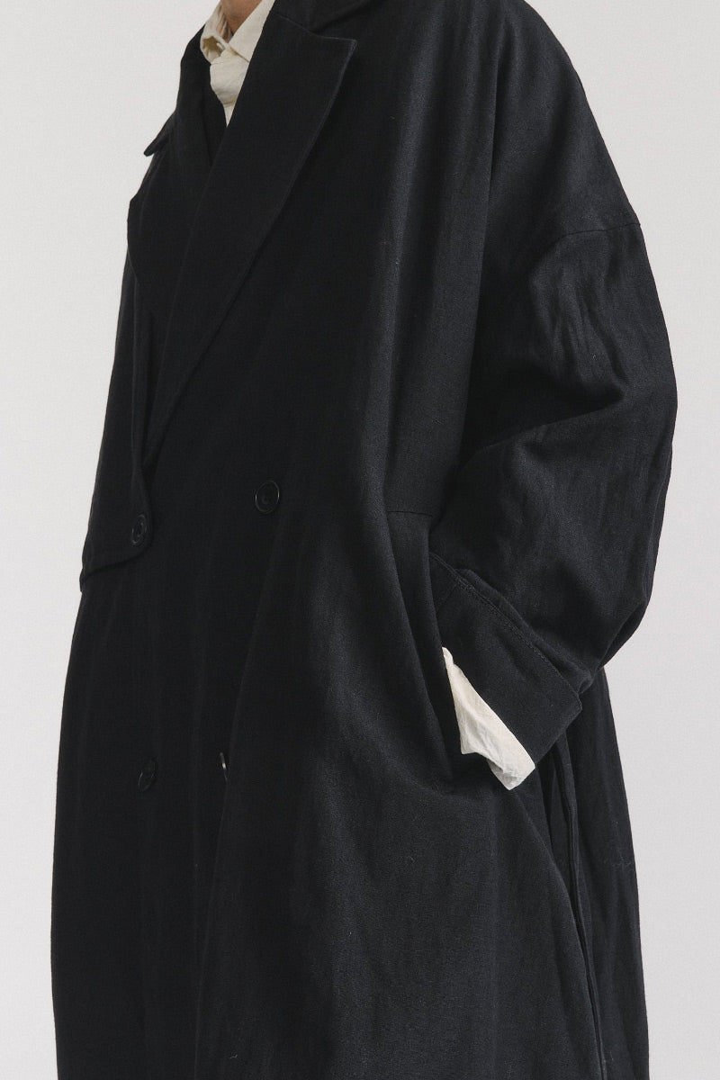 MOON COAT - LIN WOOL / BLACK [26AW入荷予定]