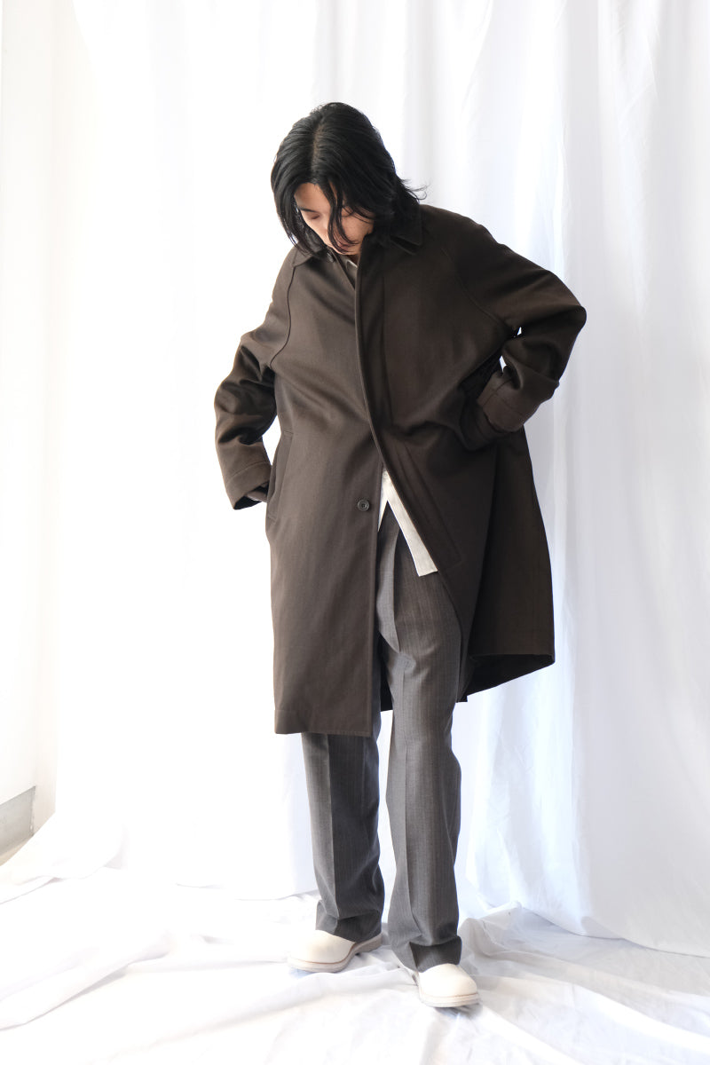 CARLYLE COAT - TWILL WOOL / BUNGA