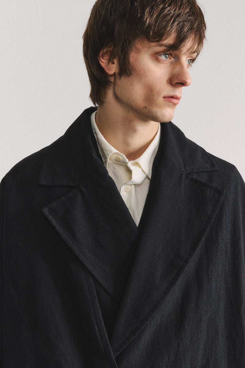 MOON COAT - LIN WOOL / BLACK [26AW入荷予定]