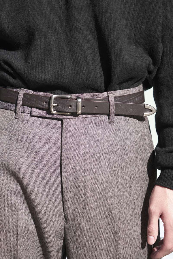 WESTERN BELT BRIDLE LEATHER / BROWN [Kobe store][Scheduled to arrive in autumn/winter 2026]