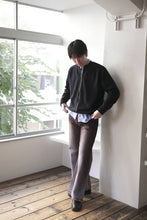 画像をギャラリービューアに読み込む, ZIP CREW NECK CARDIGAN LAMS WOOL PALIN KNITTED / NAVY