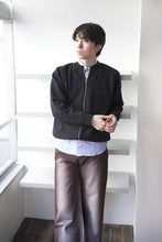 画像をギャラリービューアに読み込む, ZIP CREW NECK CARDIGAN LAMS WOOL PALIN KNITTED / NAVY