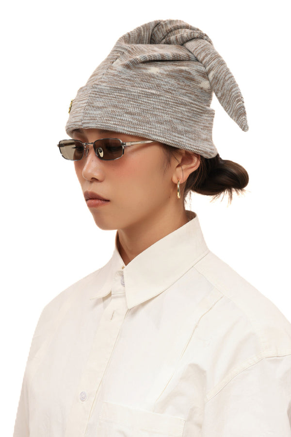 MULTI-WAY 3EAR KNIT BEANIE / MOCHA MARLED