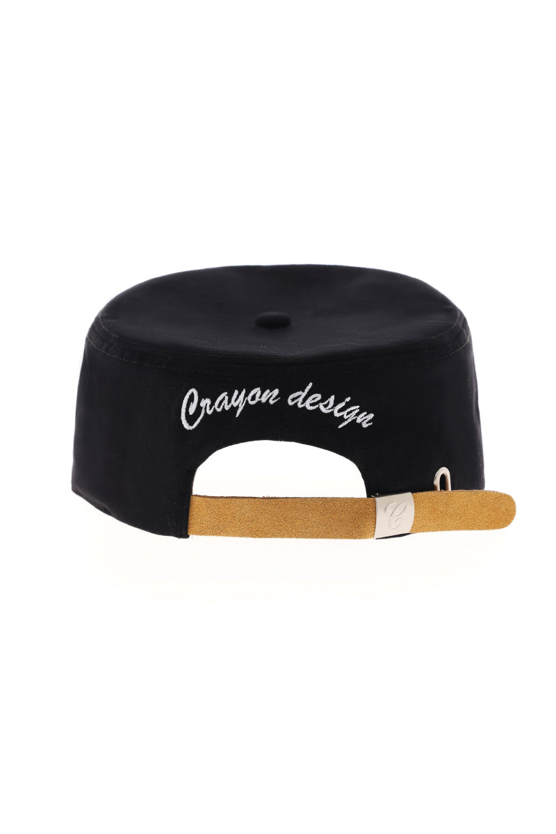 VINTAGE FLAT TOP CASUAL BASEBALL CAP / BLACK
