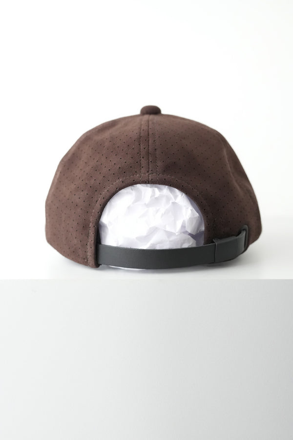 SHEEP SUEDE PUNCHING CAP / BROWN
