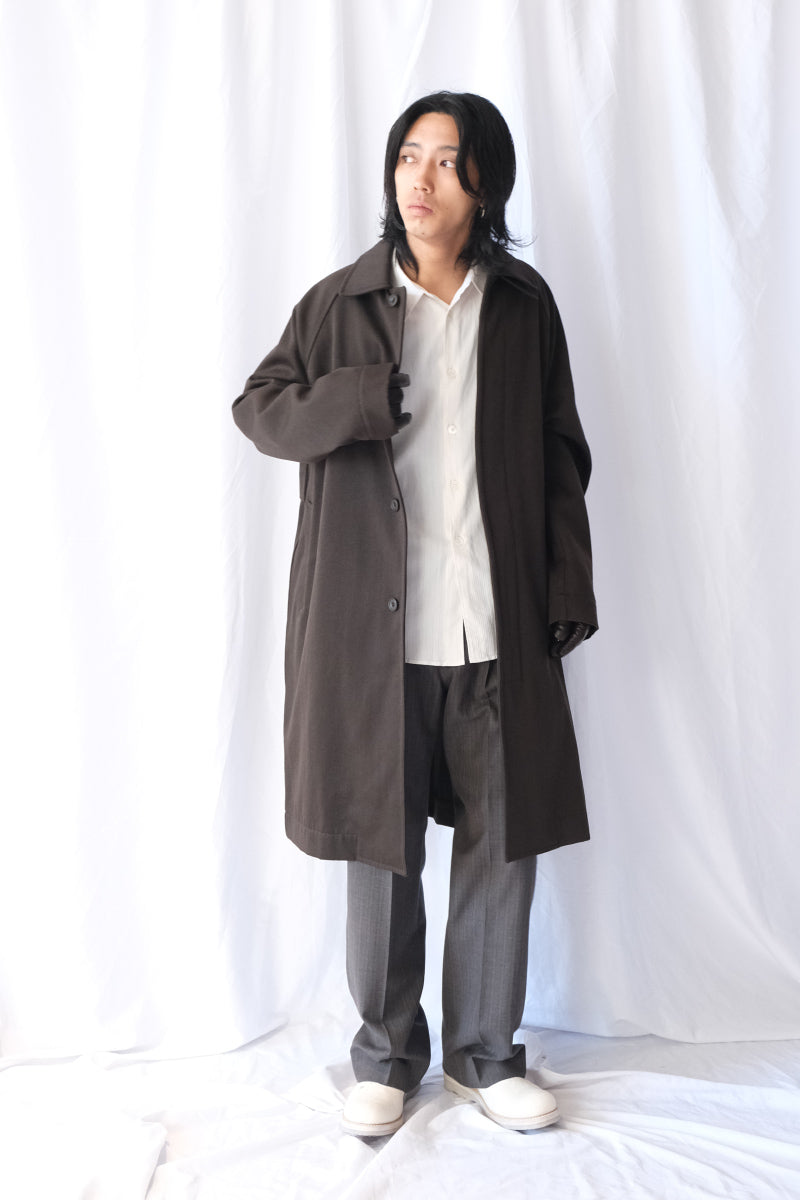 CARLYLE COAT - TWILL WOOL / BUNGA