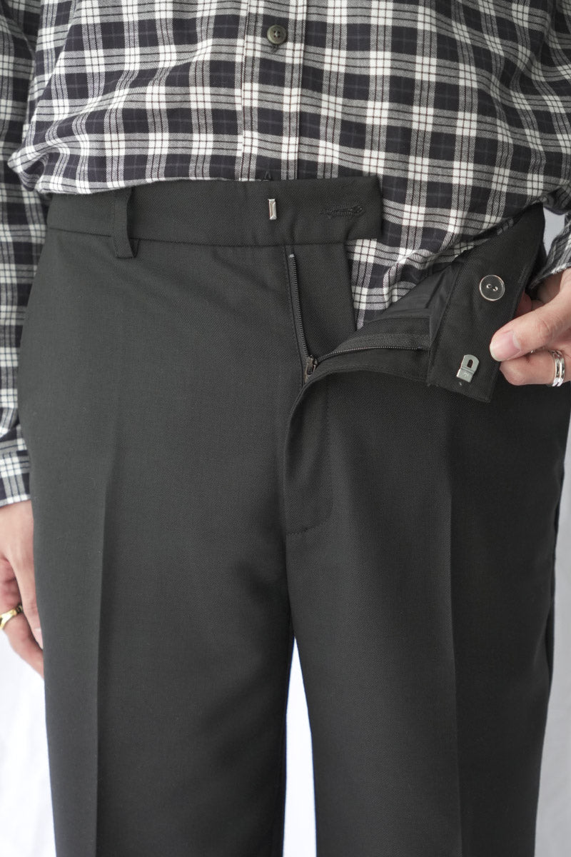JEON TROUSER / FINE BLACK WOOL
