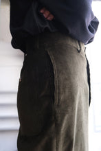 Load image into Gallery viewer, STRAIGHT TROUSERS HIGH DENCE WOOL GABARDINE / PETRO GREEN [Kobe store]