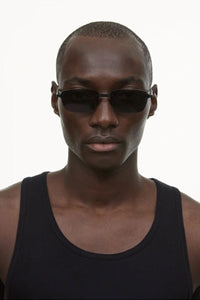 RIMLESS CUBIC SUNGLASSES / BLACK