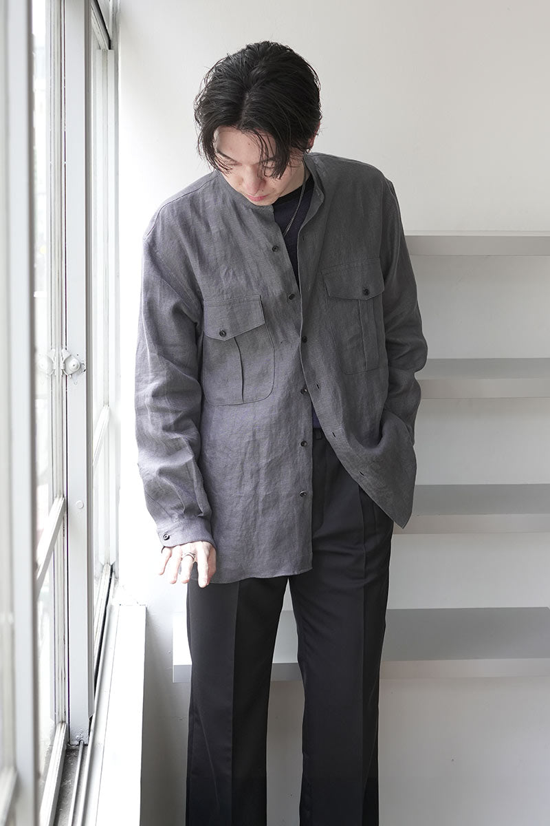 RAF SHIRT LIMEN HEMP TWILL / PLATINUM GREY [고베점]