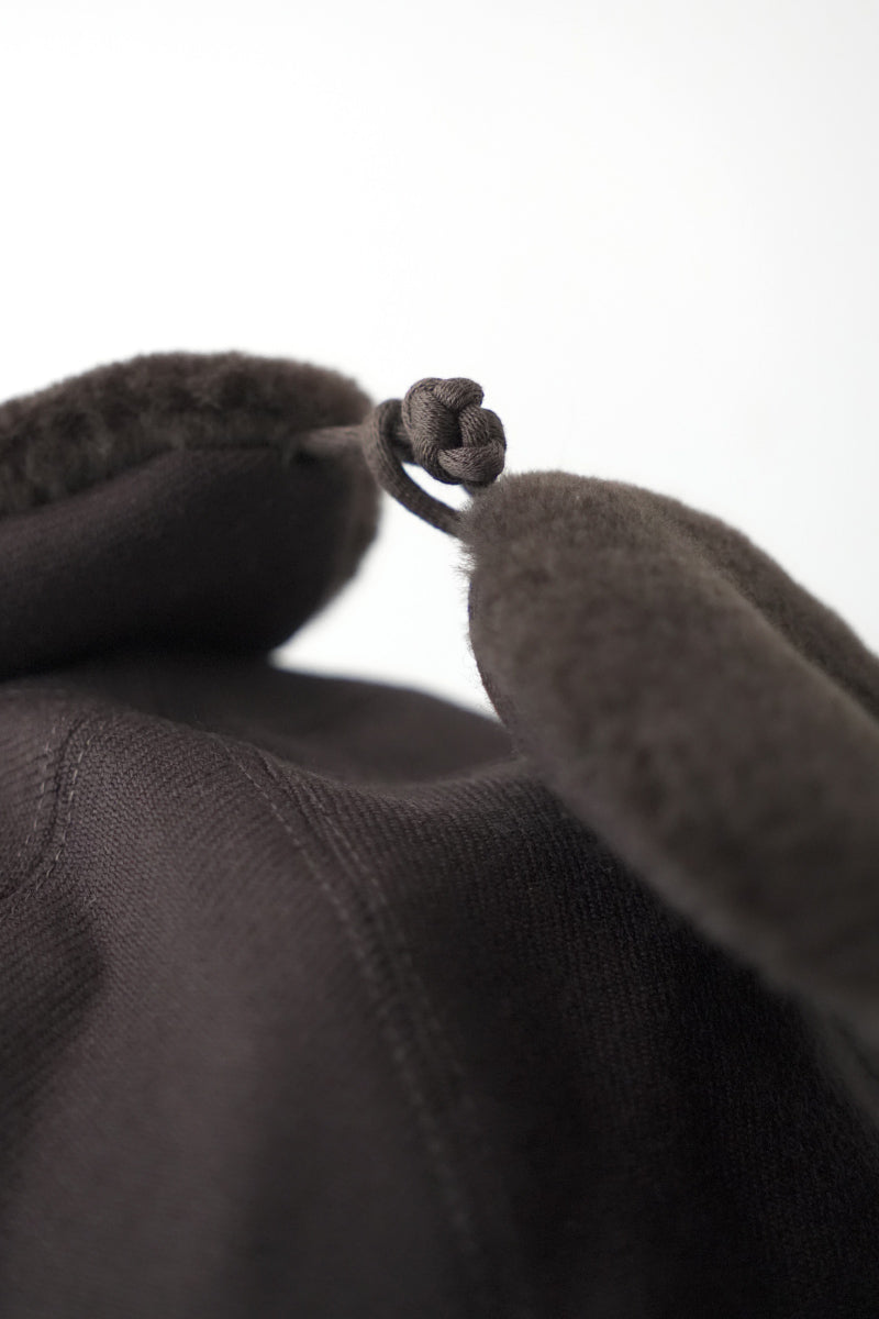 CLEAR TWILL EAR CAP1 / BLACK 
