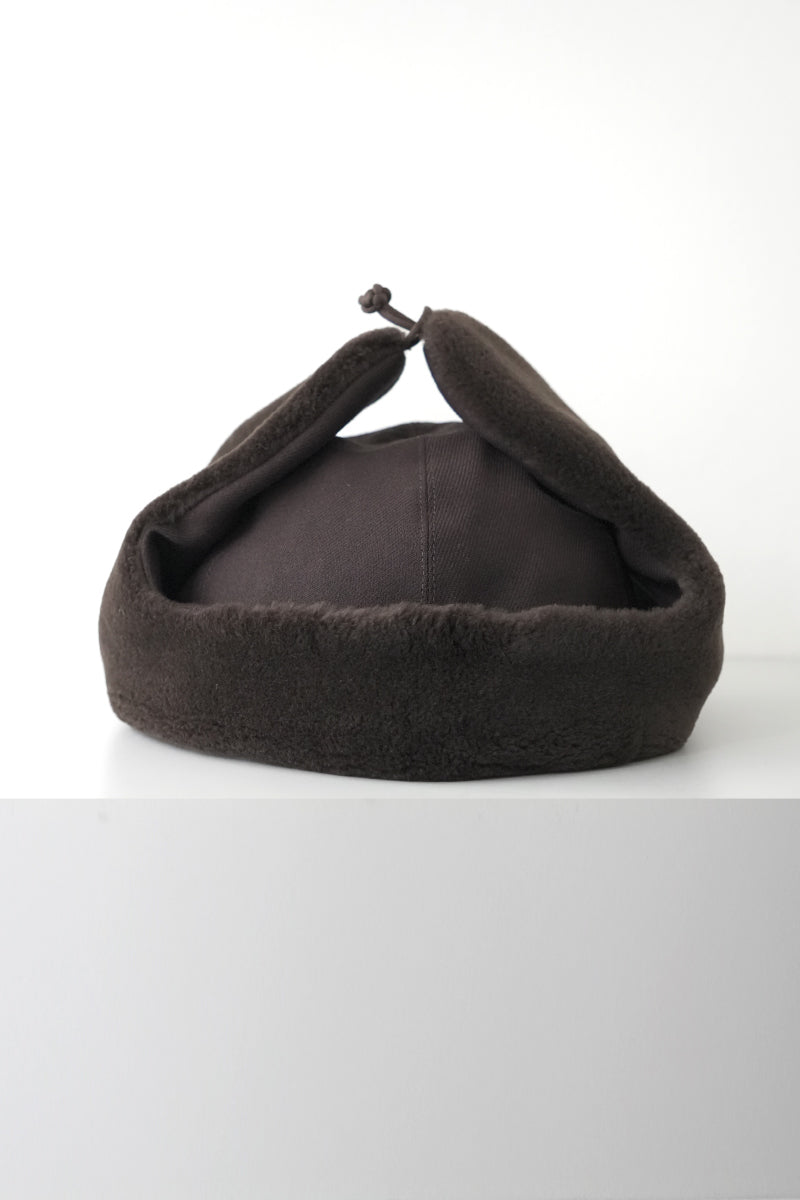 CLEAR TWILL EAR CAP1 / BLACK 