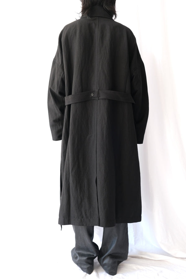 MOON COAT - LIN WOOL / BLACK
